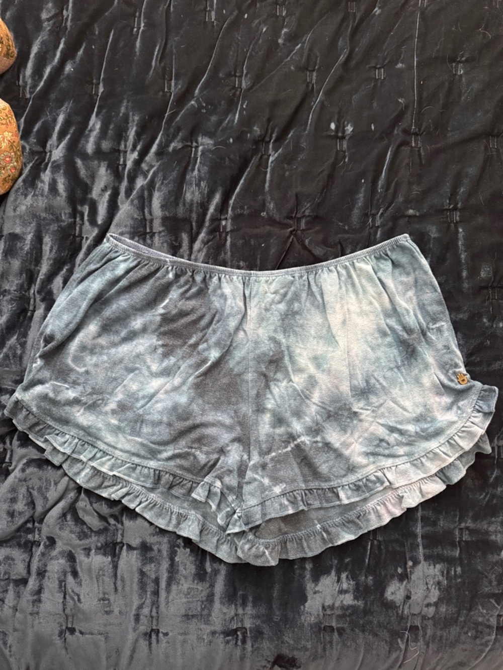 Spiritual Gangster Tie-Dye Ruffle Hem Lounge Shorts